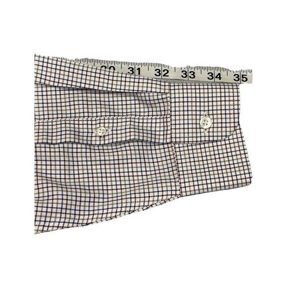 Gold Label Roundtree & Yorke Dress Shirt Men's 16 Multi Check Cotton Button-Down - Picture 8 of 8